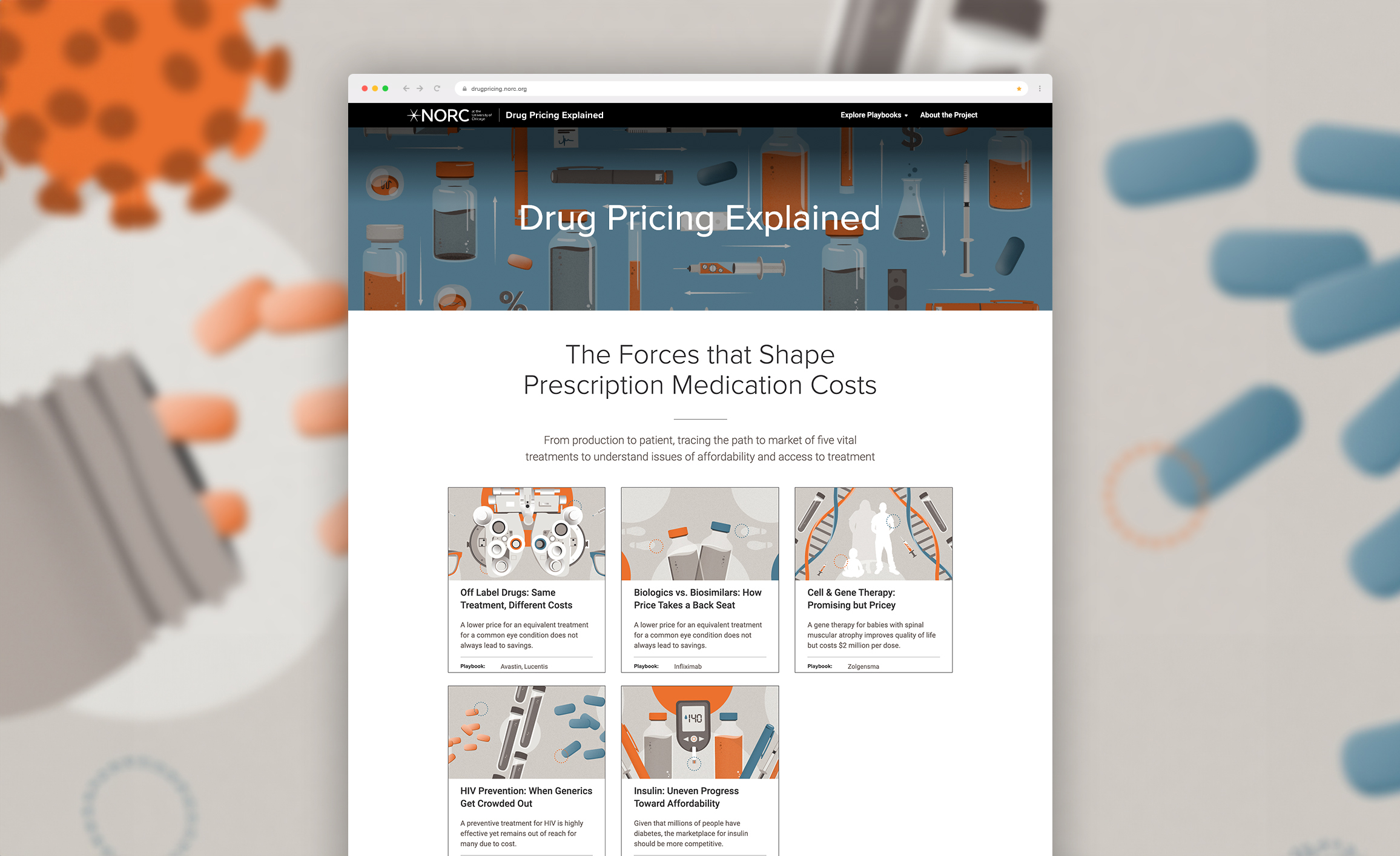 Screenshot of the Drug Pricing Explained microsite